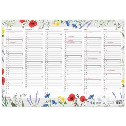 Väggblad Blomster 2026