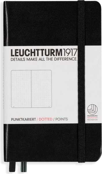 Anteckningbok A6 dot Black