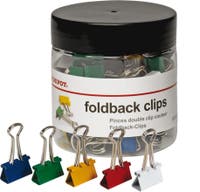 Pappersklämmor 19mm sort.färg 50/fp