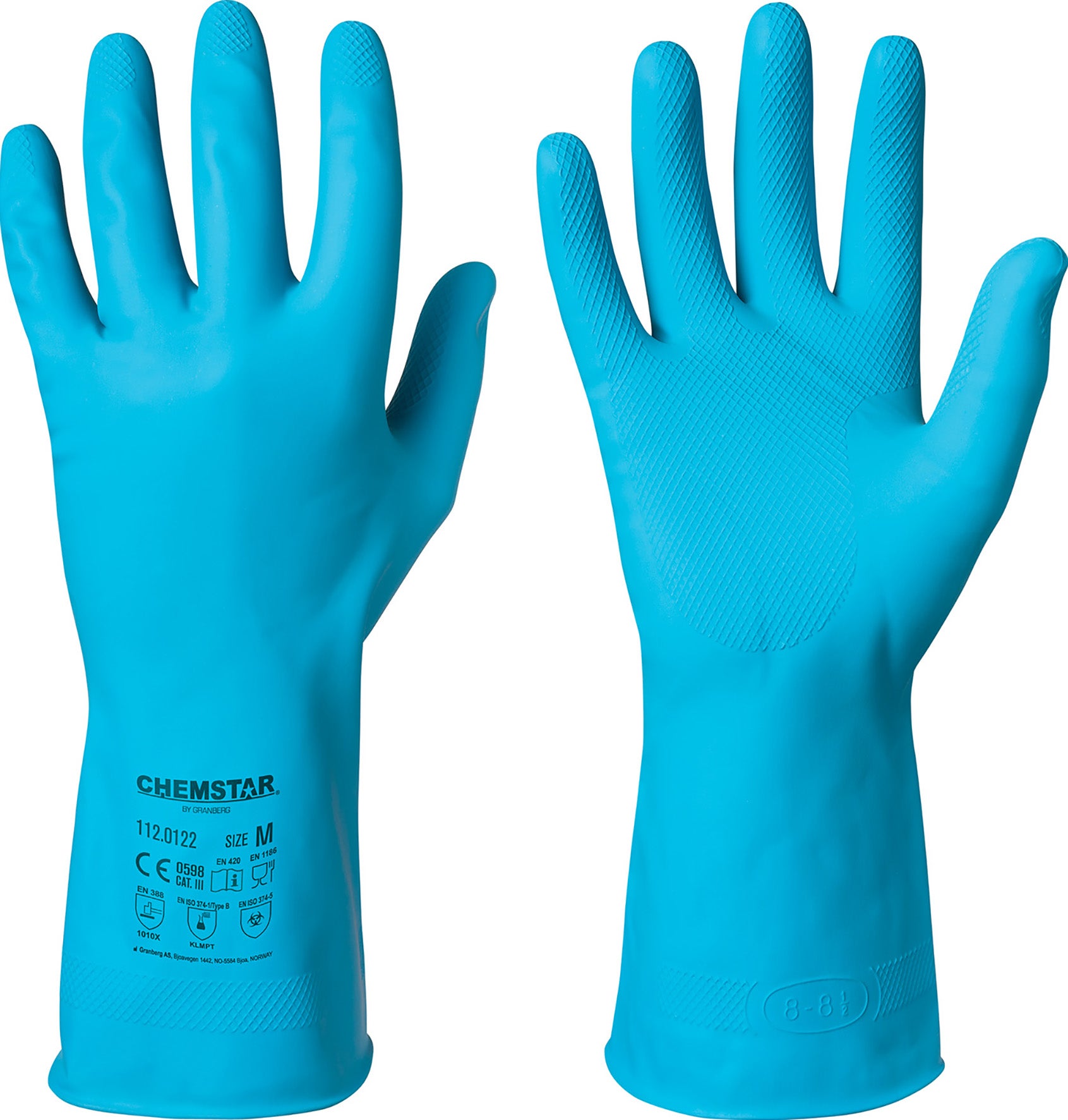 Diskhandske Latex 0122-L Blå