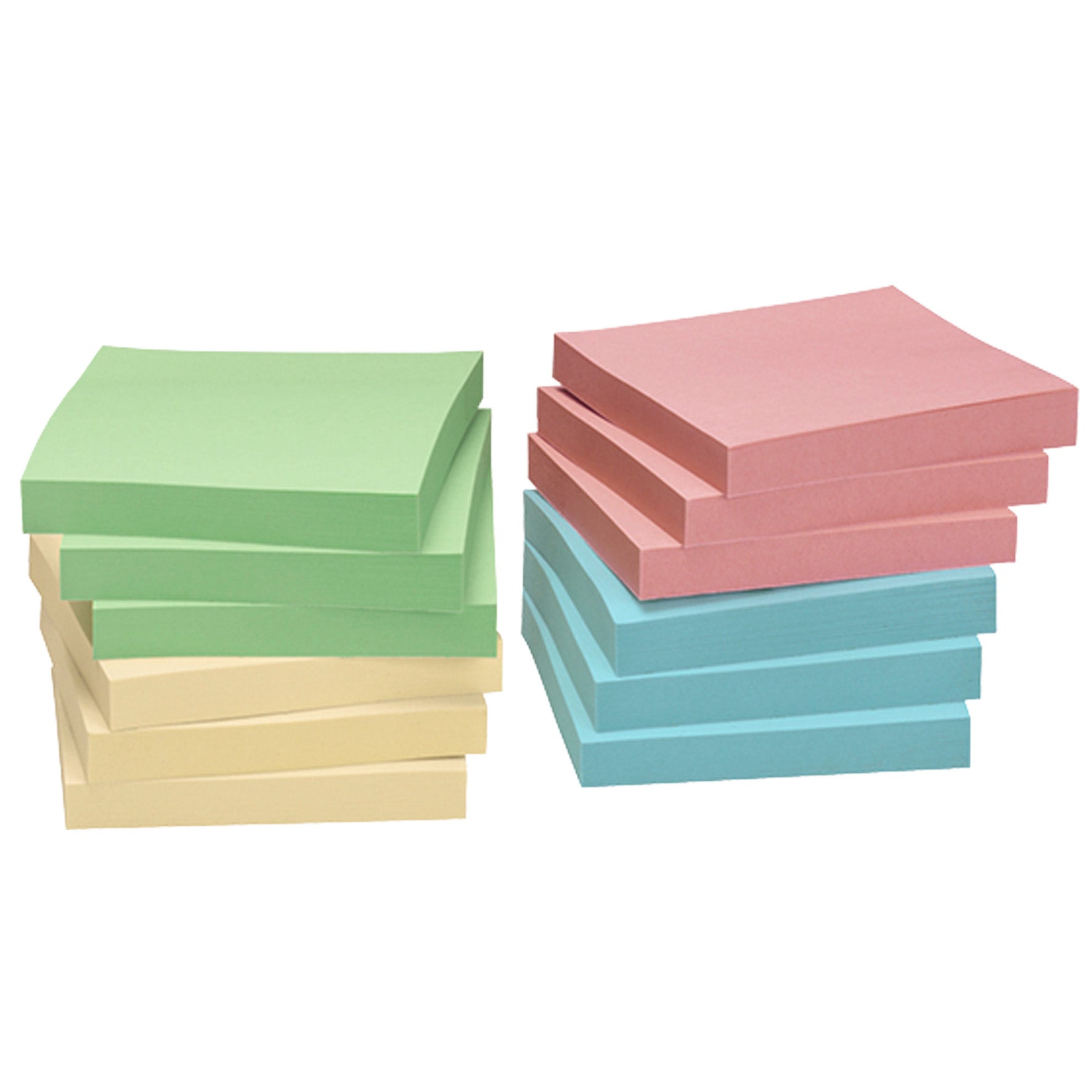 Notisblock Recycled pastell 12-pack Flera storlekar