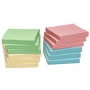 Notisblock Recycled 75x75 mm pastell 12-pack