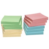 Notisblock Recycled 75x75 mm pastell 12-pack