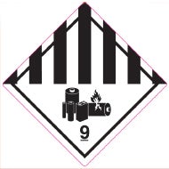 Farligt gods-etiketter Miscellaneous/Batteries 250 st/rulle