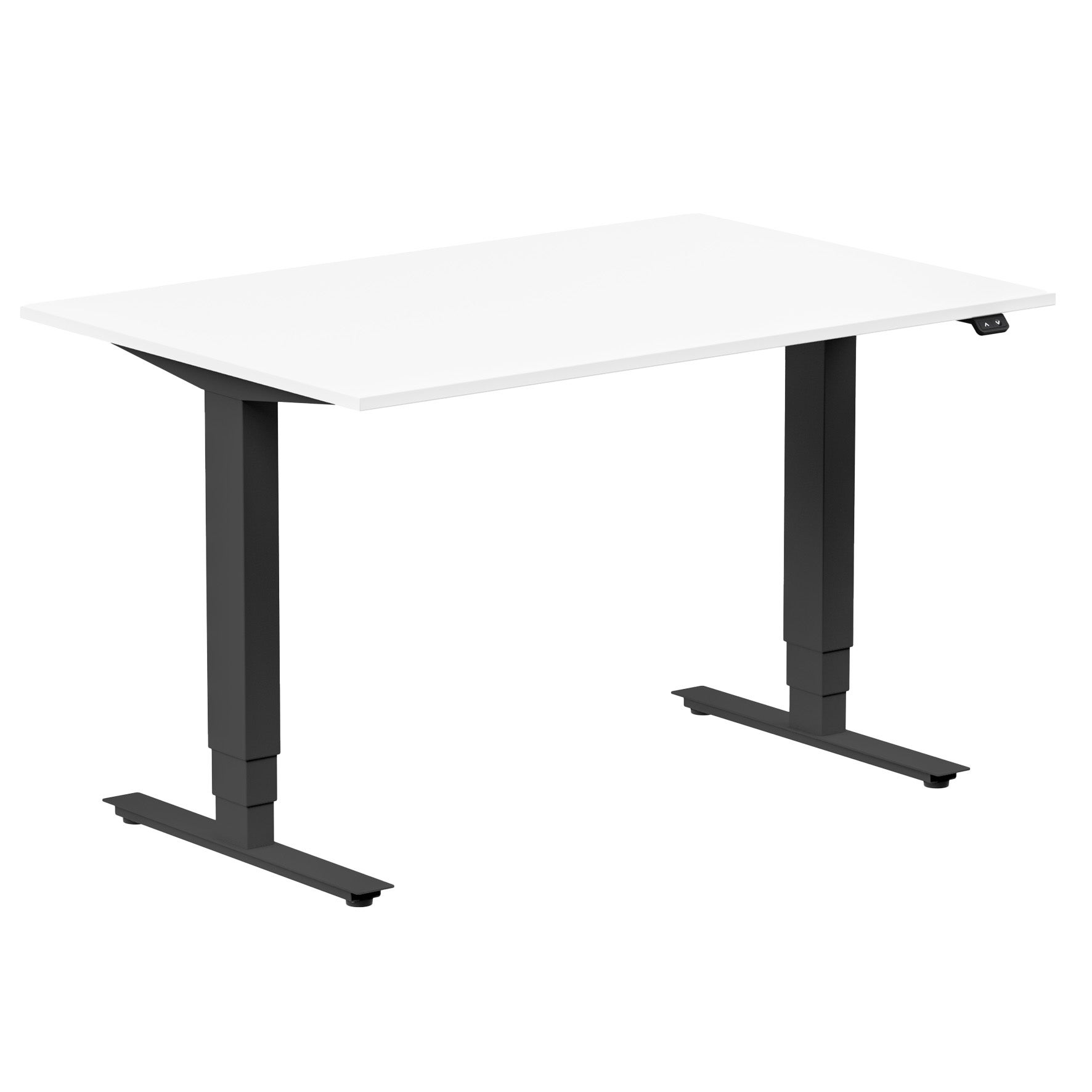 Skrivbord el höj- och sänkbart Ergofunk Max 120x80 cm vit/svart