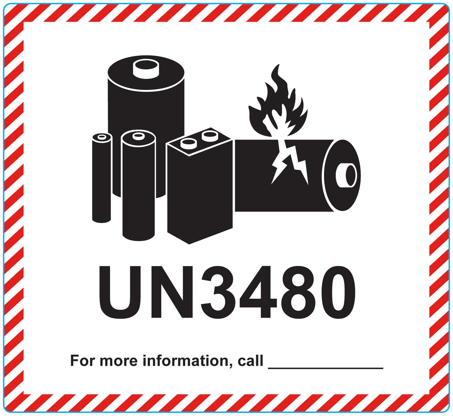 Farligt gods-etiketter UN3480 500 st/rulle
