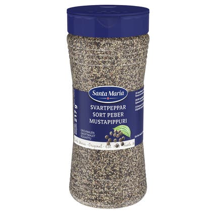 Svartpeppar grovmalen 217 g Santa Maria