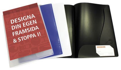 Plastmapp A4 med 2-klaffar & ficka