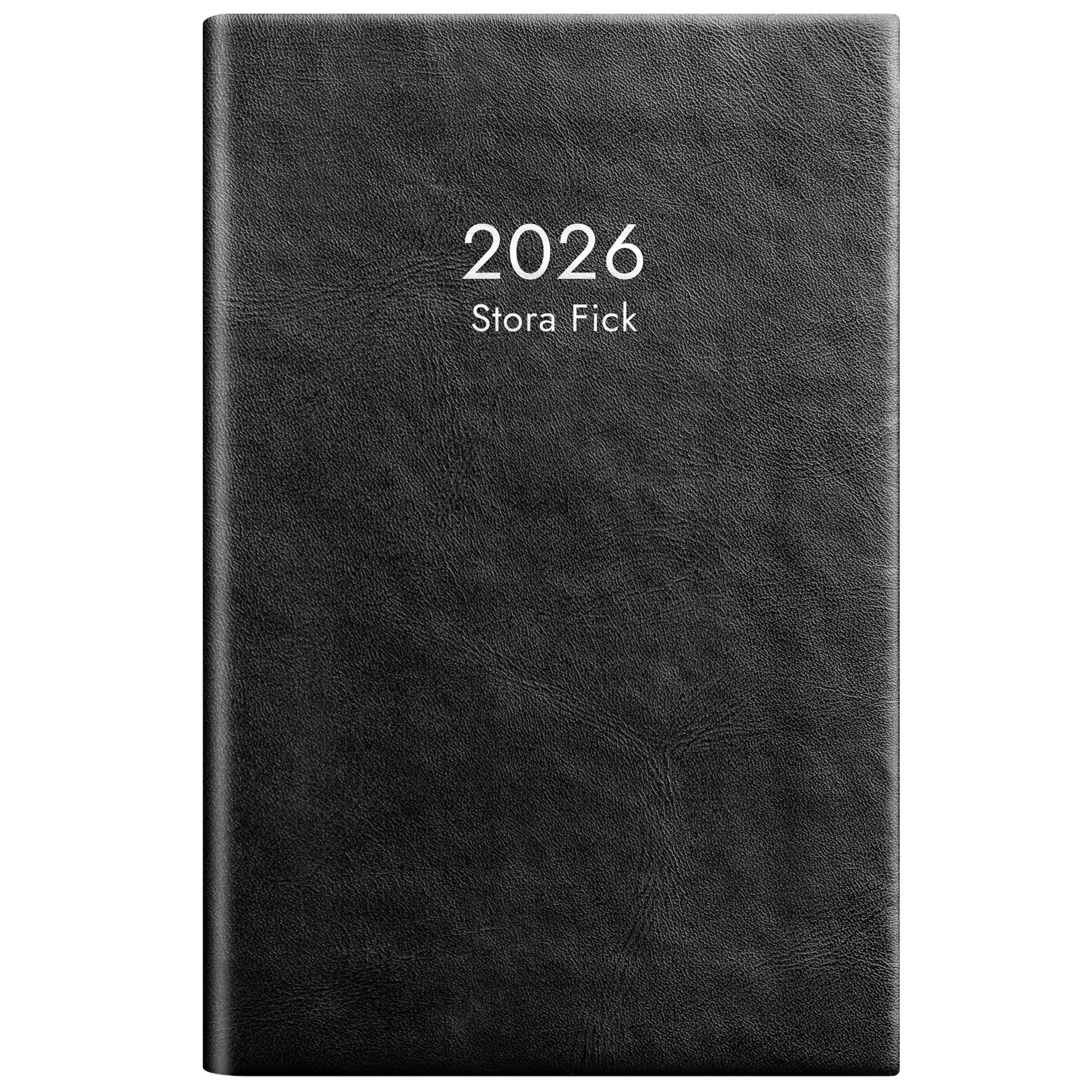 Stora Fickkalendern 2026 konstläder svart