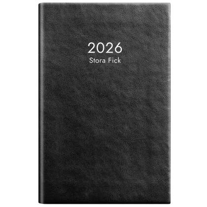 Stora Fickkalendern 2026 konstläder svart