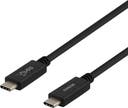 Kabel USB-C - USB-C 3.1 G2 1 Meter Deltaco Svart