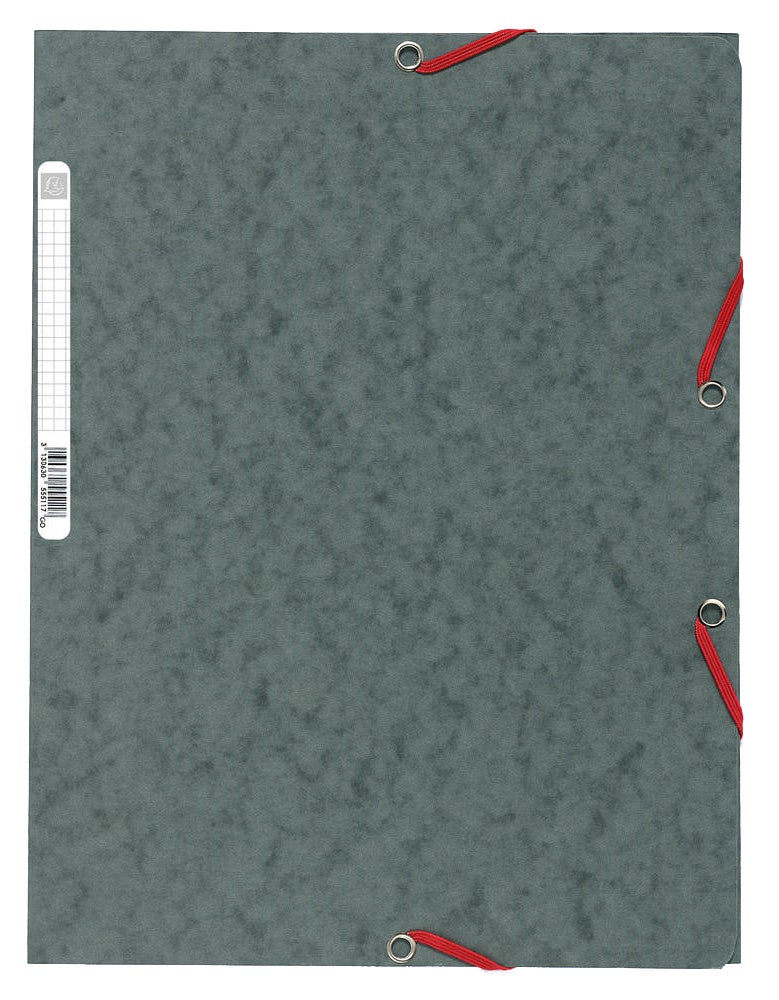 Snoddmapp A4 3-klaff grå