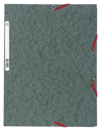 Snoddmapp A4 3-klaff grå