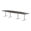 Konferensbord 4200 x 1200 mm Mörk ask/Silver