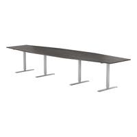 Konferensbord 4200 x 1200 mm Mörk ask/Silver