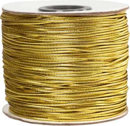 Elastiskt snöre 1mm 100m guld