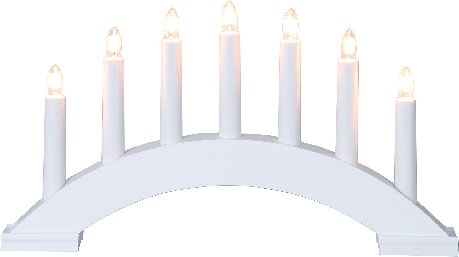 Ljusstake 7 Bea Båge låg Vit