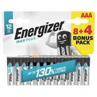Batteri Energizer Max Plus Alkaliskt AAA LR03 12-pack