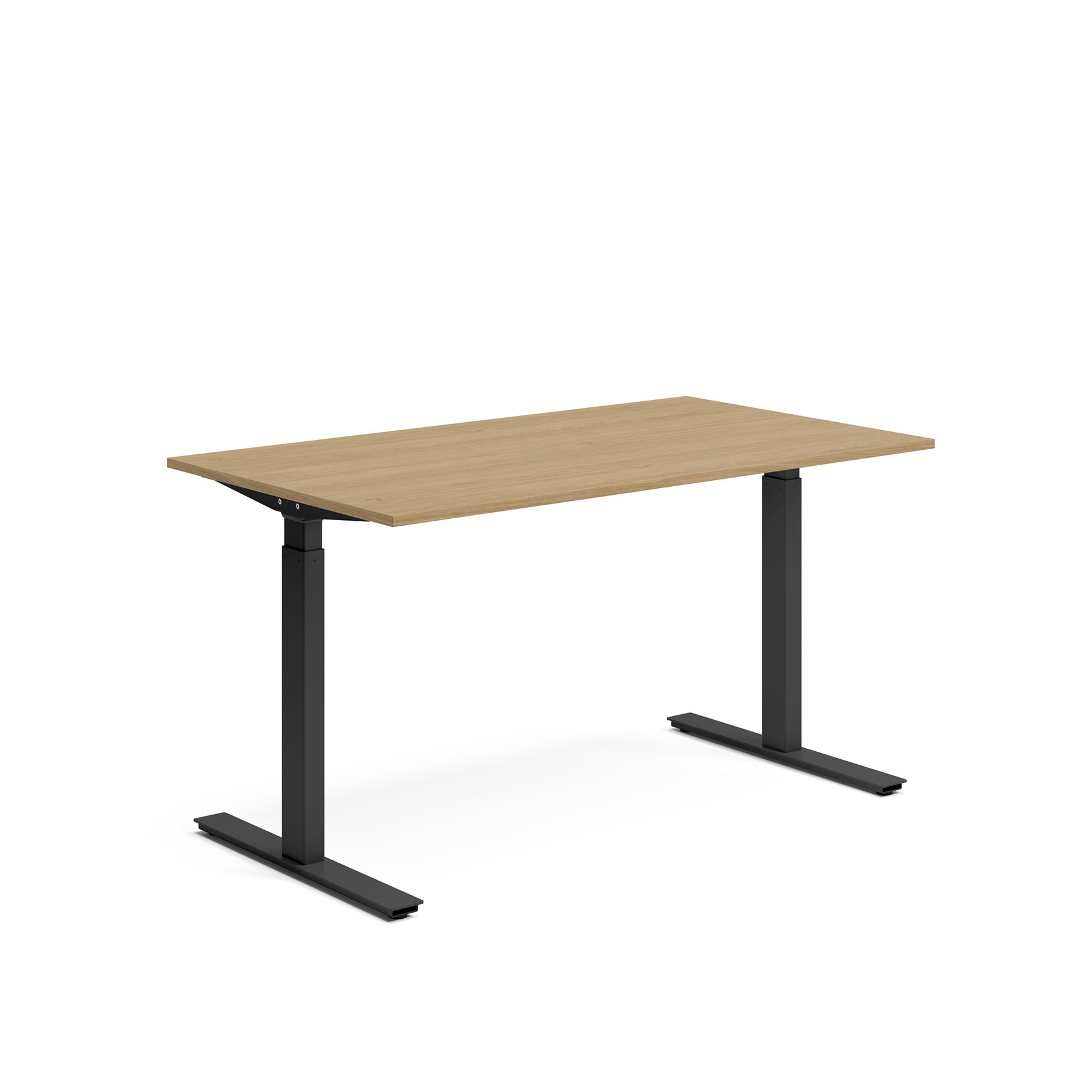 Skrivbord el 140x80 cm Ek/Svart