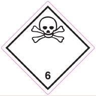 Farligt gods-etiketter 6.1 Toxic 250 st/rulle