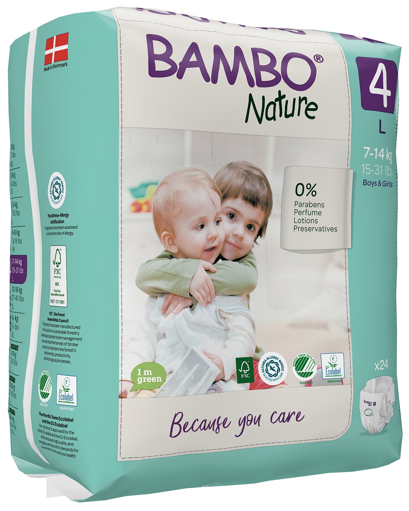 Blöja Bambo Nature 7-14 kg 24 st/fp