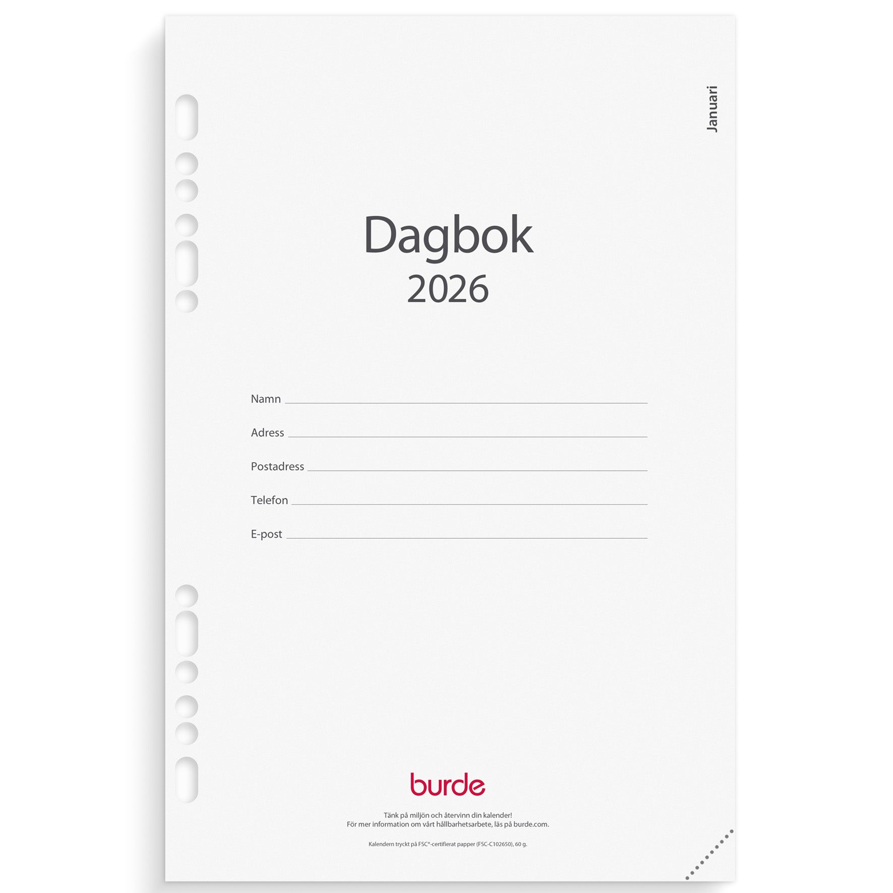 Kalendersats Business 2026 Dagbok