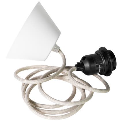 Takupphäng 2 m sand/svart E27