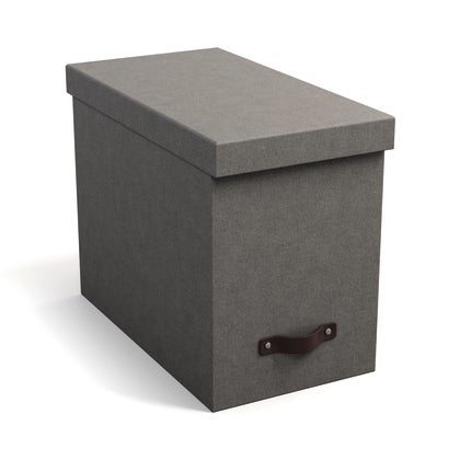 Hängmappslåda Bigso Johan canvas grå