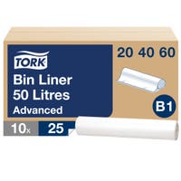 Soppåse Tork B1 50 liter transparent 25/rl