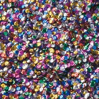 Paljetter facett 6mm mix 100g