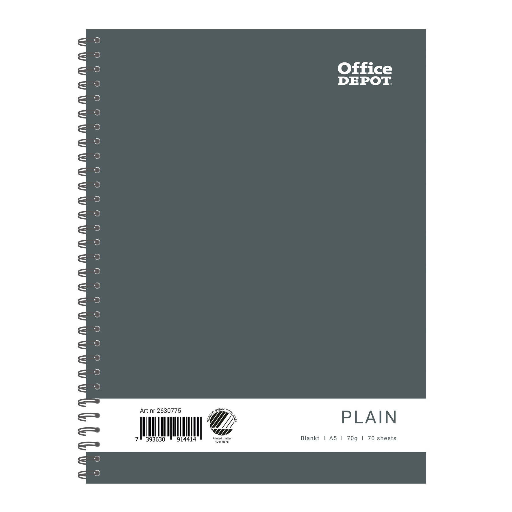 Kollegieblock Office Depot 70g 70blad olinjerat