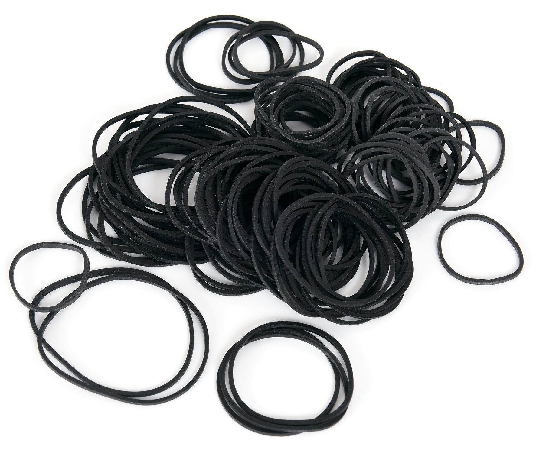 Gummiband sorterade storlekar svart