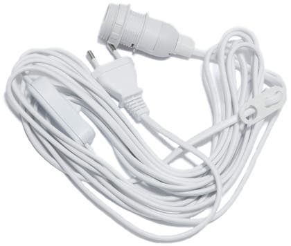 Sladdställ med strömbrytare 500 cm E14