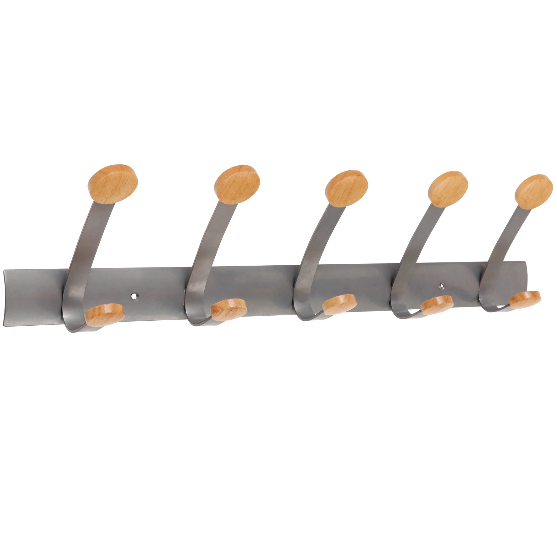 Klädhängare vägg stål/trä