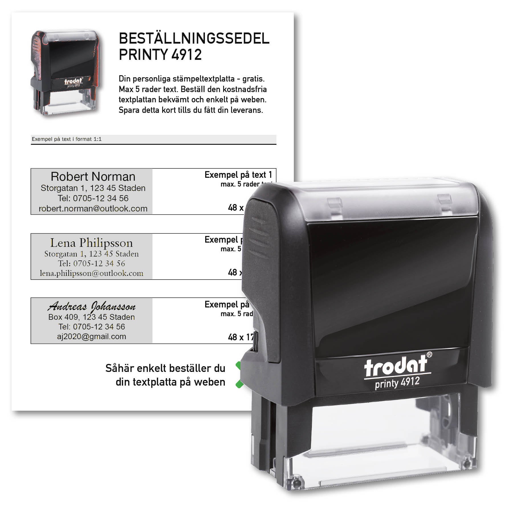 Beställningsstämpel Trodat 4912