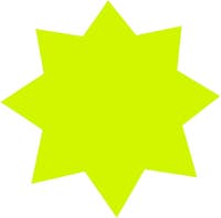 Stjärna 350 mm flour gul 25 st/fp