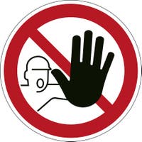 Varseldekal "Tillträde förbjudet"
