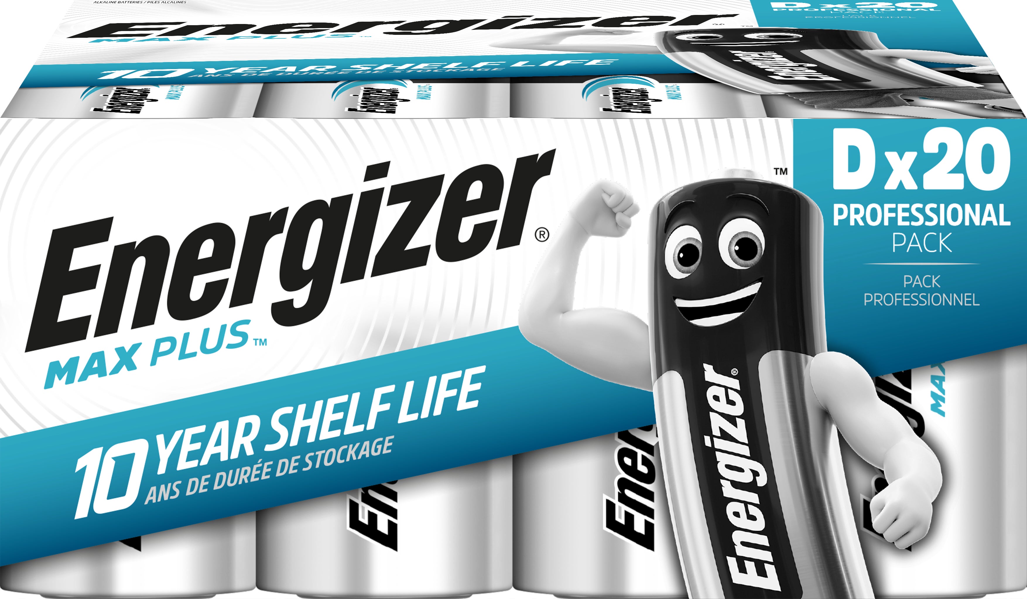 Energizer Batteri Max Plus Alkaliskt D LR20 20-pack