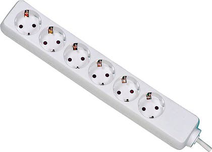 Grenuttag Cubic 6-vägs vit