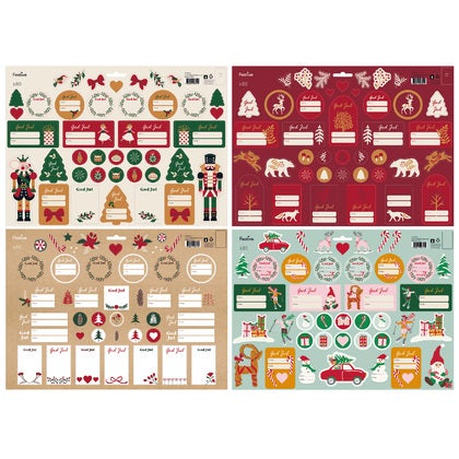 Juletiketter 80-pack, 36x26 cm