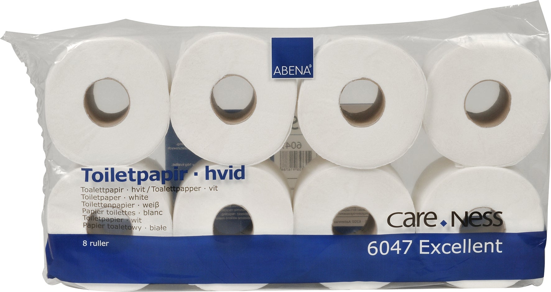 Toalettpapper 3-lager vit 72 st/fp CareNess Abena