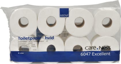 Toalettpapper 3-lager vit 72 st/fp CareNess Abena