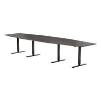 Konferensbord 4200 x 1200 mm Mörk ask/Svart