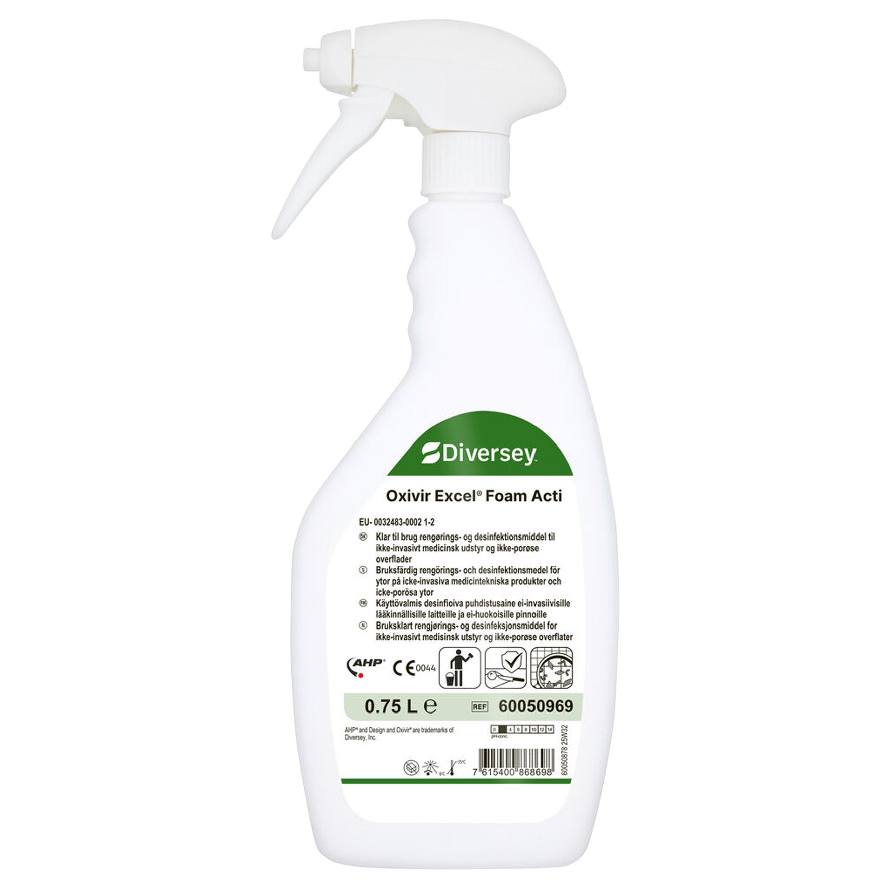 Rengörings- och desinfektionsmedel OXIVIR Excel Foam 0,75 liter