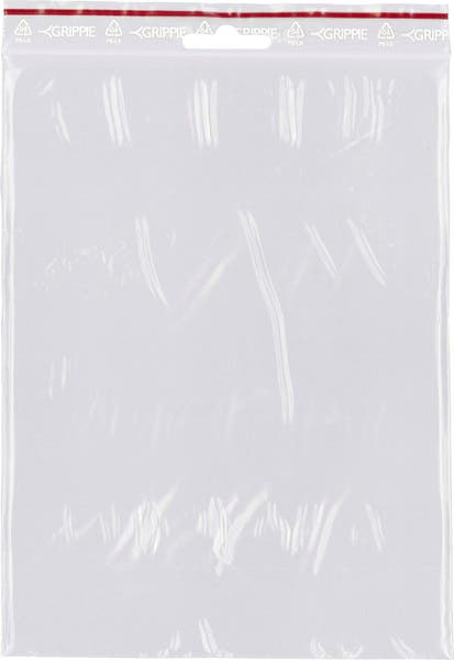 Blixtlåspåse utan skrivfält