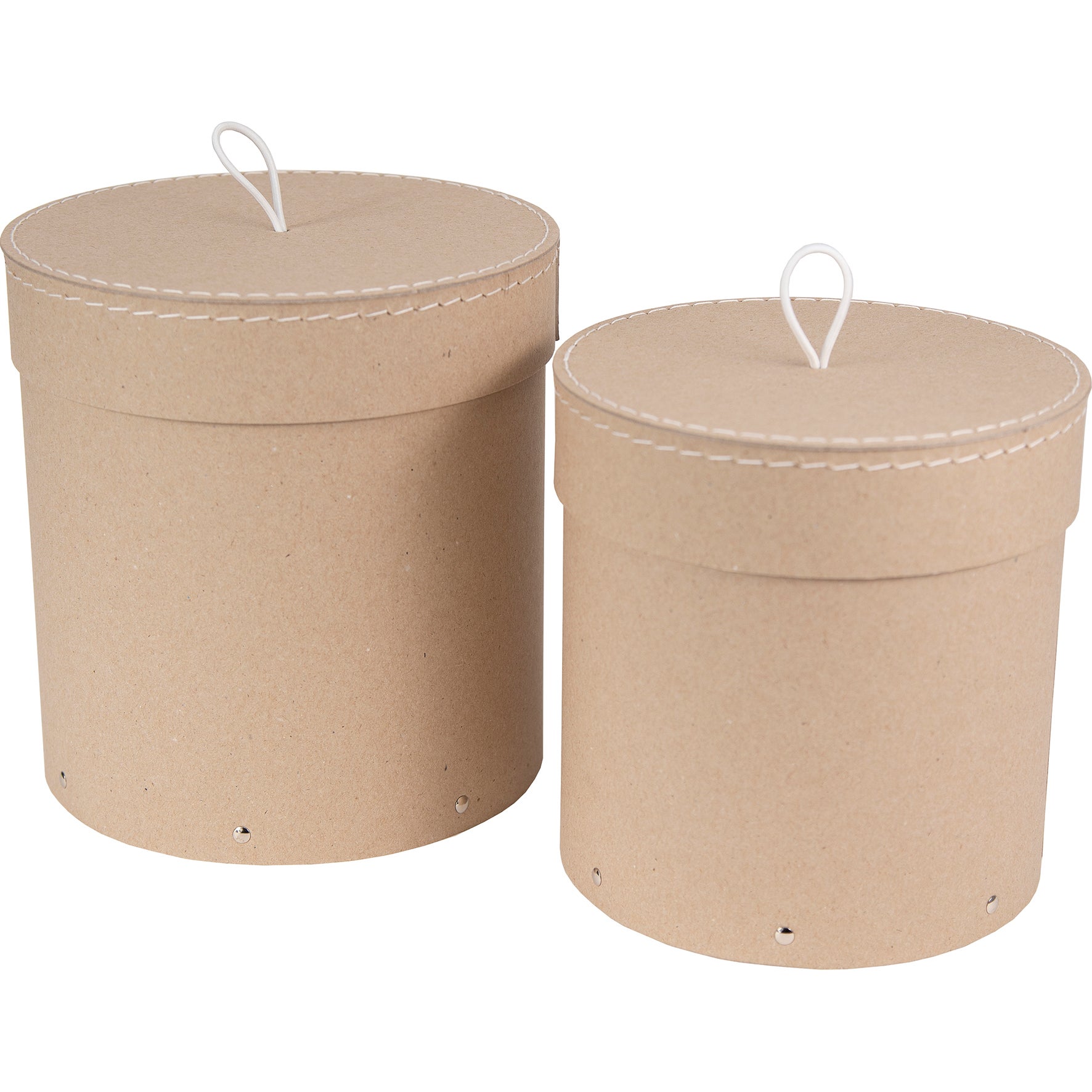 Ask Bigso Hatty Natur rund med lock 2-pack