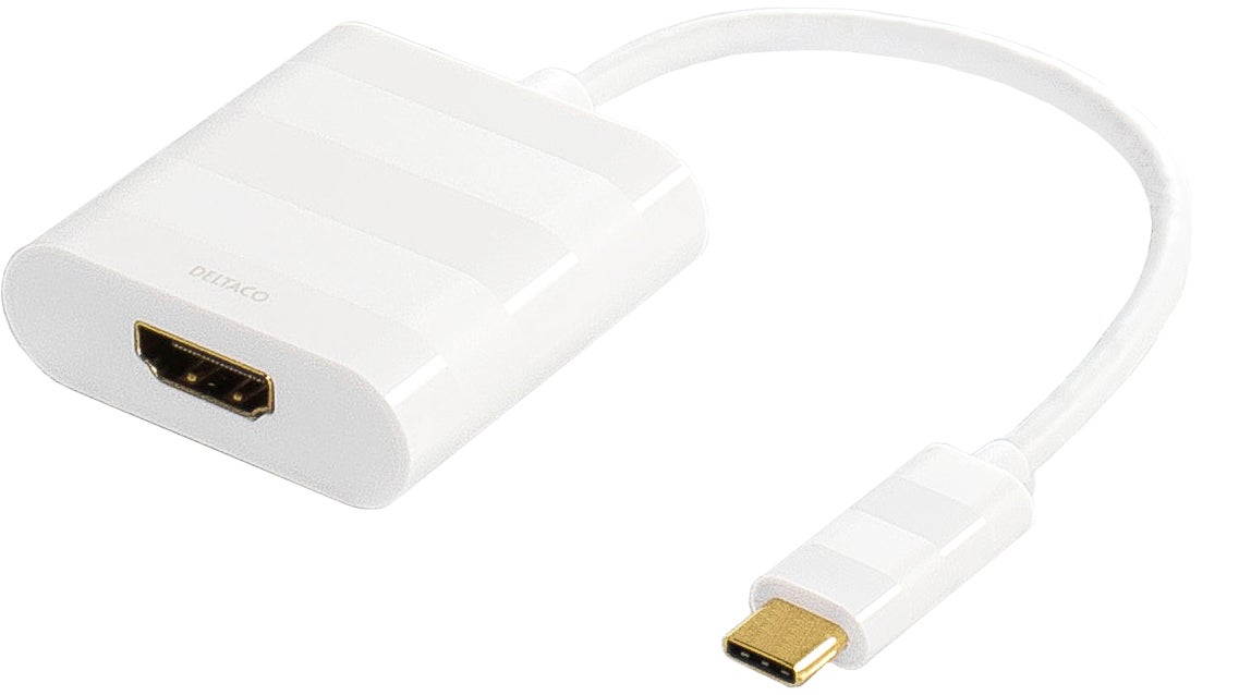 Adapter USB-C - HDMI 0,2 Meter vit