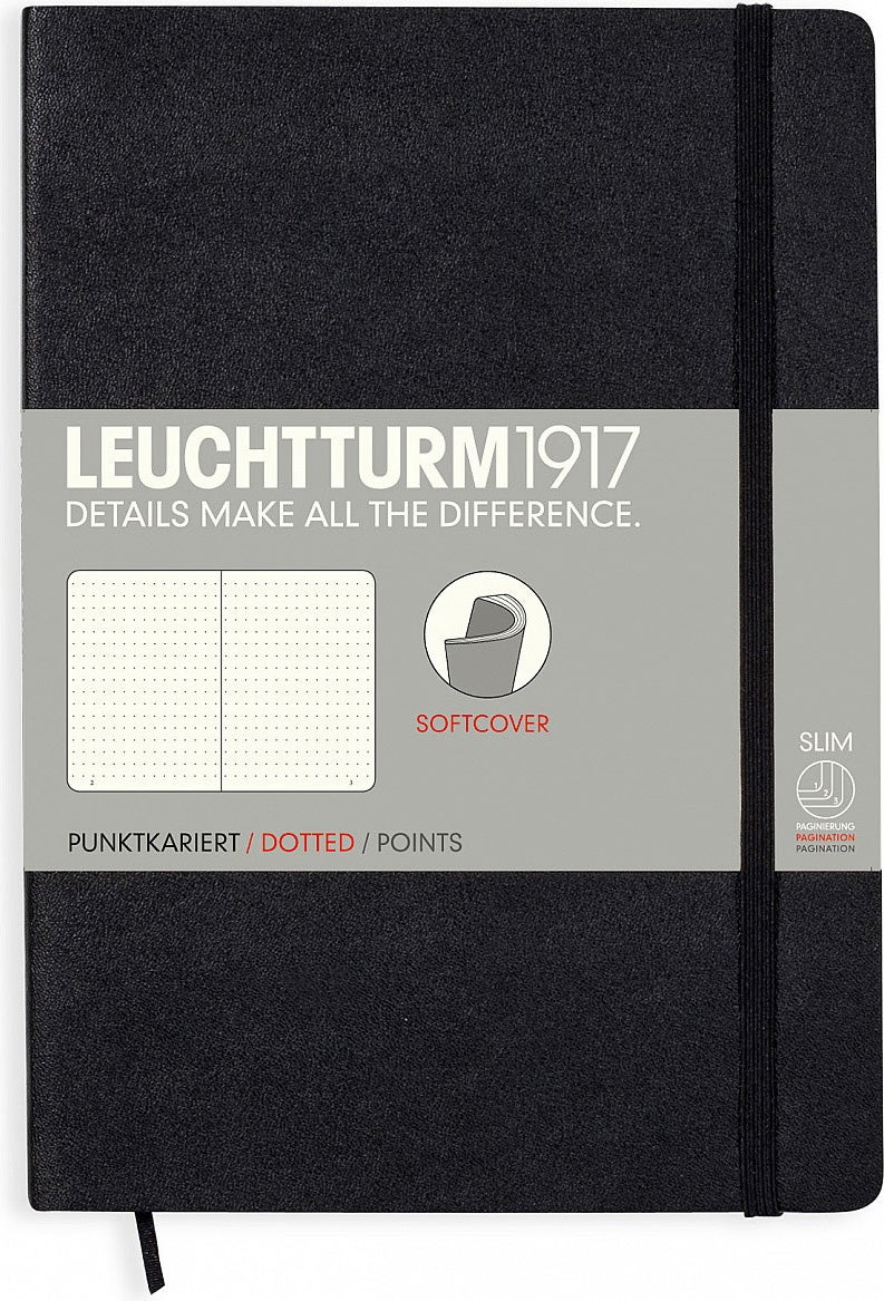 Anteckningsbok A5 soft Dot svart