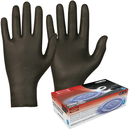 Handskar Nitril svart 100/fp
