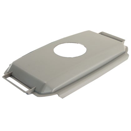 Lock med runt hål till soptunna Patricia 60 liter grå